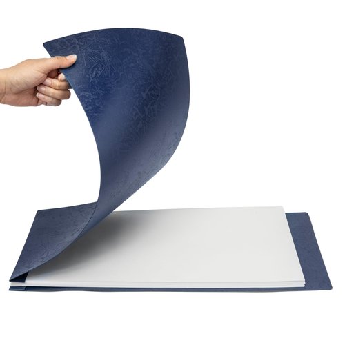 11x17 Folder, Pressboard Report Covers. 10 Pack Professional Blueprint Binders with 3-Inch Fastener, 500-Sheet Capacity. Large Format Document Organizer Storage for Tabloid Size (Midnight Blue)