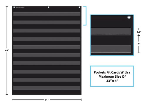 Teacher Created Resources, Black 10 Pocket Chart (TCR20744)