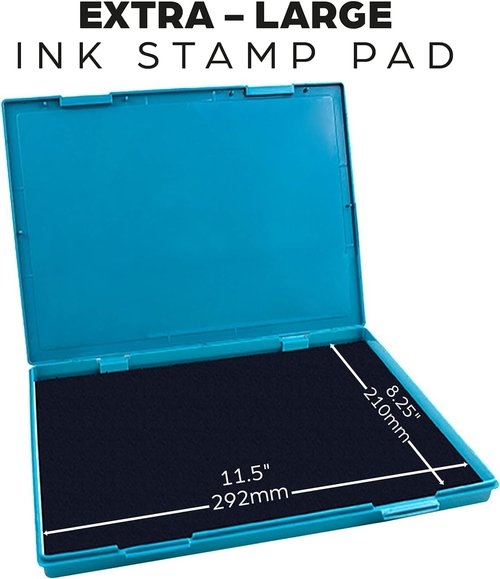 MaxMark Extra Large Purple Ink Stamp Pad - 8.25" x 11.5" - Durable Industrial Felt Pad