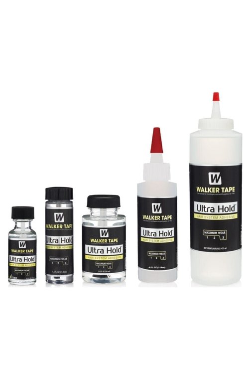 Ultrahold Adhesive New 4.0 Ounce with Nozzle top, one Color and Ultrahold WKR-UHT-M2 Clear Authentic Walker Tape, 3/4" Width, 12yds Length Bundle