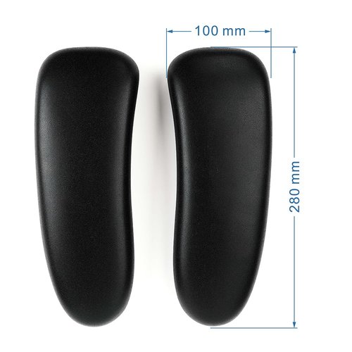 MingYi.office Vinyl Arm Pads Caps for Remastered Aeron Chair Graphite Black, Can not fit Classic Aeron.