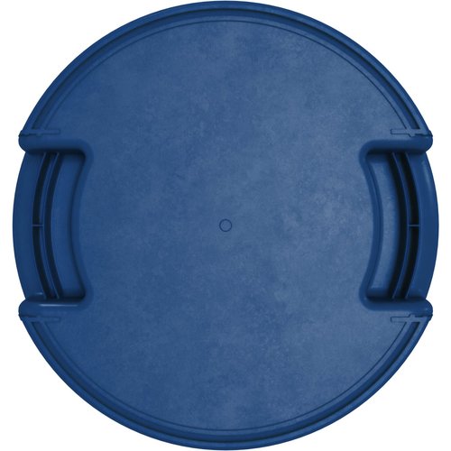 SPARTA Bronco Waste Container Trash Container, Round Trash Bin for Disposal, 10 Gallons, Blue, (Pack of 6)