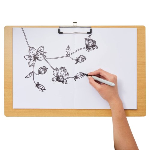 Juvale Classroom Must-Haves Clipboards - 6-Pack Extra-Large 19.5 x 12.5 in Light Brown Wood - Low-Profile Metal Clip & Retractable Hook - Drawing & Sketching Board for Classroom & Office Supplies