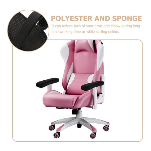 TOGEVAL 2Pcs Chair Armrest Cushions Ergonomic Sponge Arm Pads for Office Gaming and Wheelchairs Replaceable Armrest Covers for Desk Comfort and Support