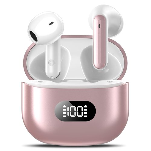 Wireless Earbuds,Bluetooth in Ear Buds with Immersive Surround Sound Stereo,Tap-Control,48 Hours Playtime,Bluetooth 5.4 LED Display Charging Case,IPX7 Waterproof Fit iPhone&Andriod Sports Workout
