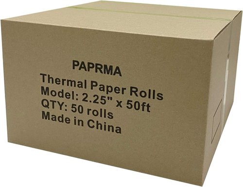 PAPRMA 2 1/4'' x 50' Thermal Receipt Paper 50 Rolls, 2.25x50ft Receipt Roll Cash Register Paper - For Credit Card Machine POS Terminal Clover Mini Verifone
