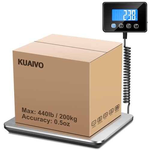KUAIVO Digital Luggage Scale - 440lb Capacity with 0.35oz Accuracy | Portable USB & Battery Operated for Travel, Home, Office