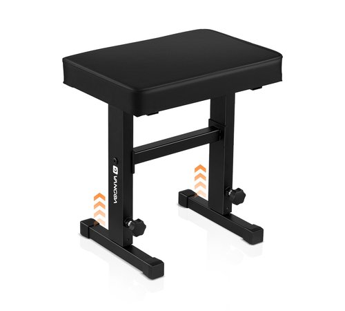 Vangoa Piano Bench, Adjustable Music Keyboard Bench Stool Seat with Black Padded Cushion for Keyboard Piano, Professional Heavy Duty Piano Stool Chair with PU Leather for Musicians, PB-1