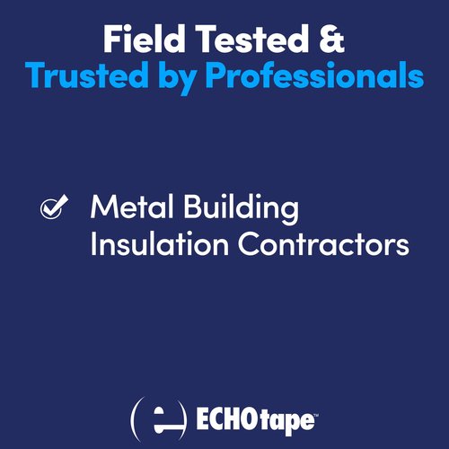 ECHOtape FS-G7735 | All Weather Lamtec WMP-10/PSK Facing Tape | Metal Building Insulation Tape | White Seam and Repair Tape | Cold Weather Acrylic Adhesive | Contractor Tape | 2.83 in x 50 yds