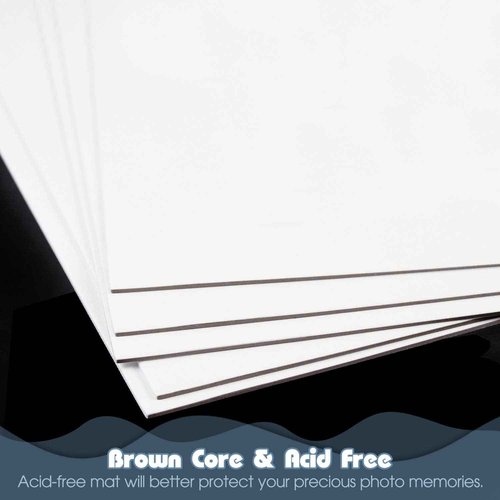 Golden State Art, Pack of 100 11 1/4 x 14 1/8 Clear Bags & 50 Pack 8x10 Inch White Backing Boards and Clear Bags