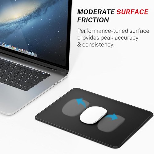 MROCO Mouse Pad 3-Pack - Premium Waterproof Surface & Anti-Fray Edges | Non-Slip Rubber Base, 8.5 x 11 in, Black