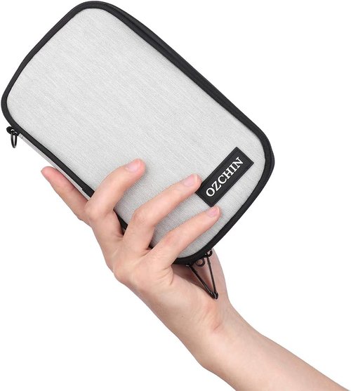 OZCHIN Smell Proof Bag - Portable Activated Carbon Fiber Pouch for Travel | 8'' x 5'' (Grey)