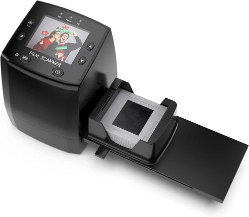 135 Film Negative Scanner Slide Viewer, Converts 35mm Film Negatives & Slides to Digital JPEG Images, 2.4 LCD Screen, with Quick Slide Holder