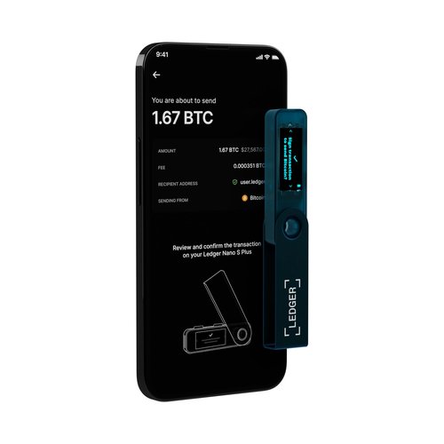 Ledger Nano S Plus (Sapphire Blue): The Perfect Entry-Level Hardware Wallet to securely Manage All Your Crypto and NFTs. (for Android or Desktop only)