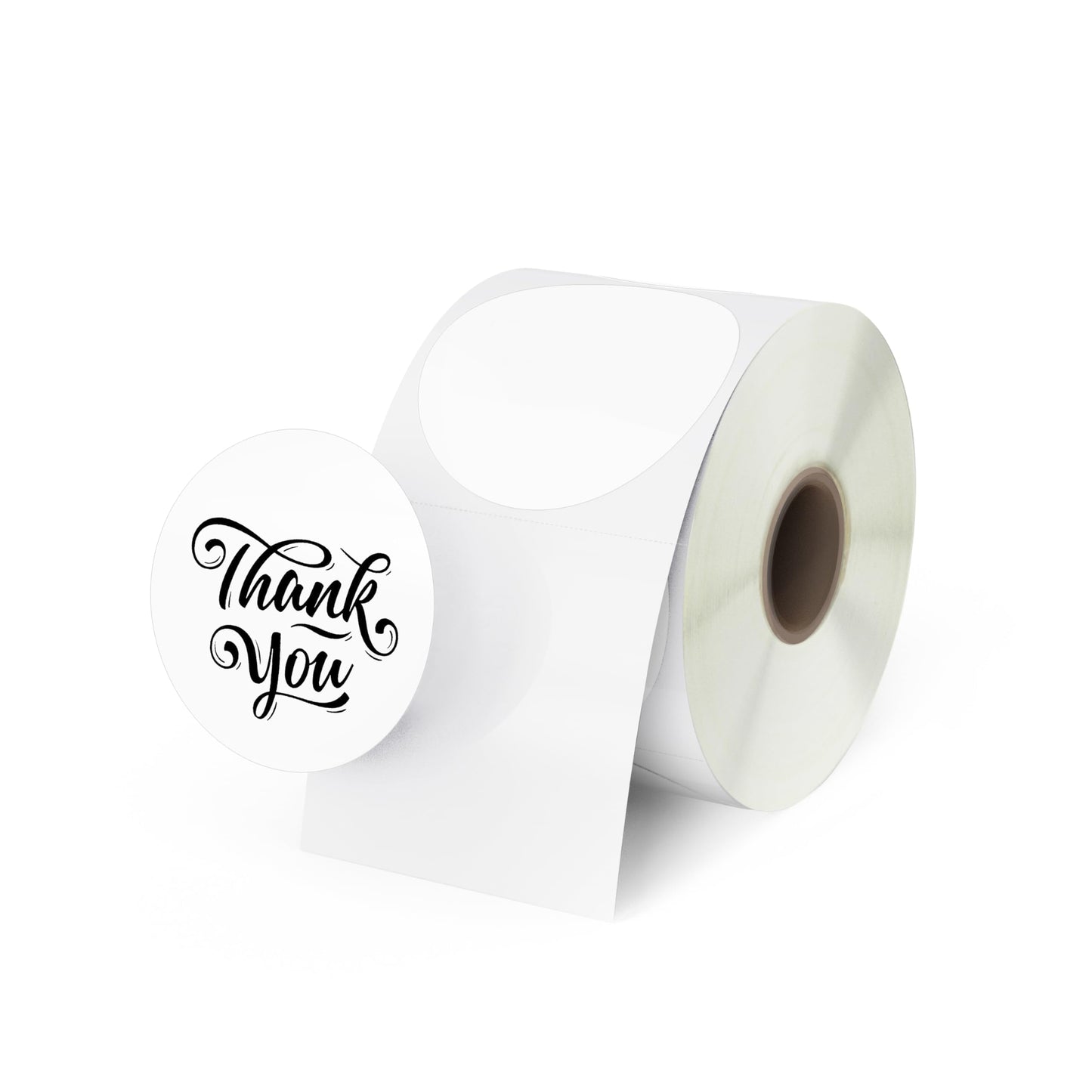 BETCKEY 2 Inch Circle Thermal Sticker Labels, Compatible with Zebra & More Label Printer, Perforated [1 Rolls, 750 Round Labels]