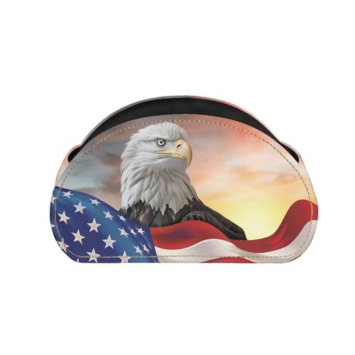 ZCFYGDX Remote Control Holder with 5 Compartments, USA Flag Print Office Desk Organizers - Couch/TV Stand/Bedside Table Accessory - Desktop Storage Caddy,for Remote,Controllers,Glasses