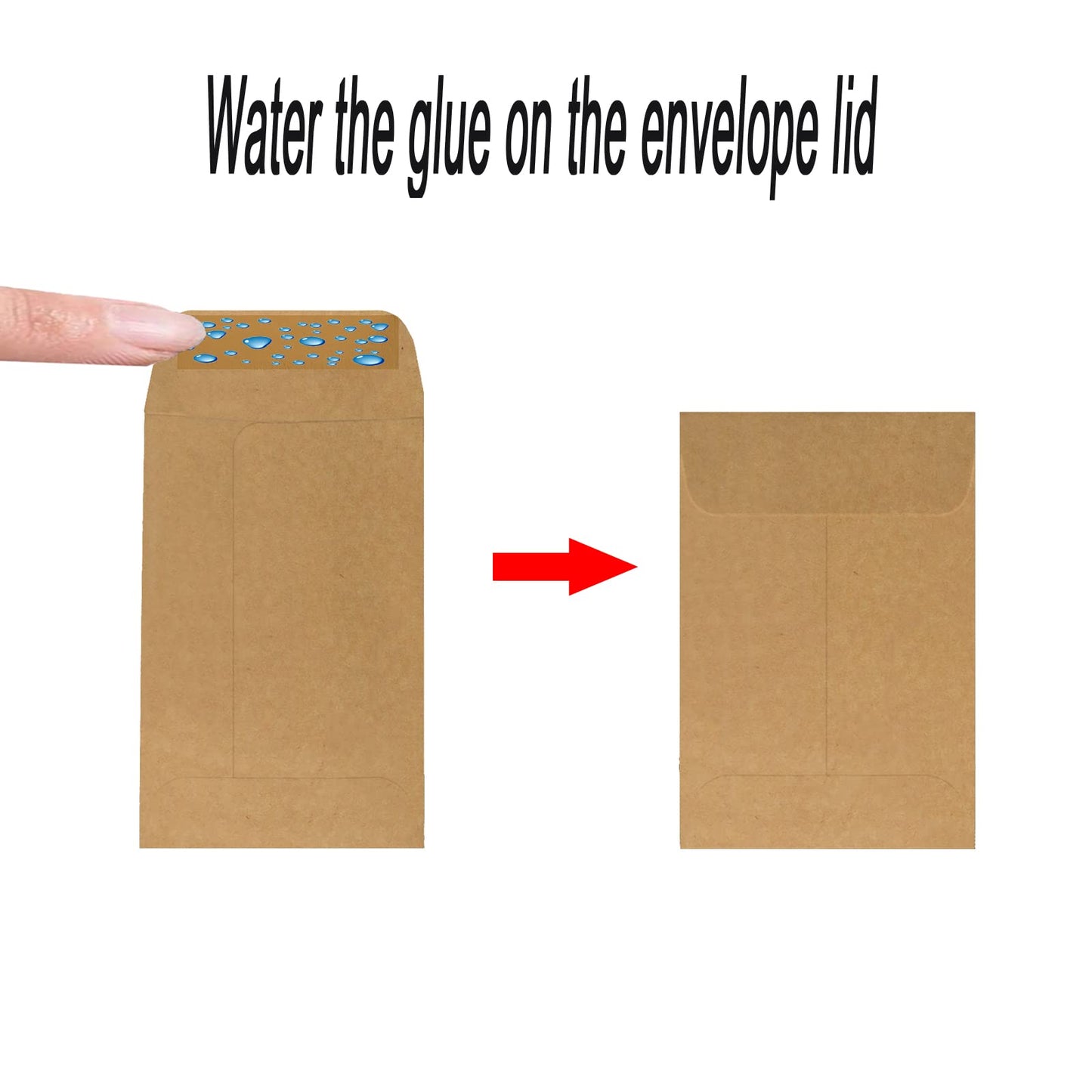 Bonfasvo 200 Pack #5 Kraft coin envelope 3.125 x 5.5 inches Kraft Envelopes Classic Small Parts Envelopes with Self Adhesive Gummed Flap for Coins Cash Credit Cards Seeds