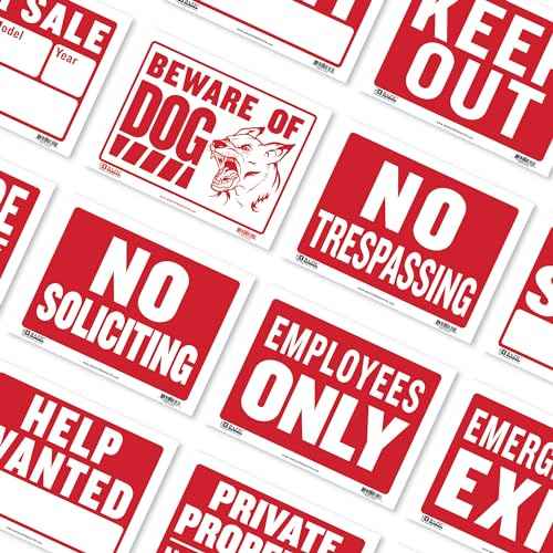 BAZIC For Sale Sign Car Auto Sales 9"X12" (2-Line), Model Year Phone Number, Cars Trucks Indoor Signage, High Visibility Signs, 4-Pack
