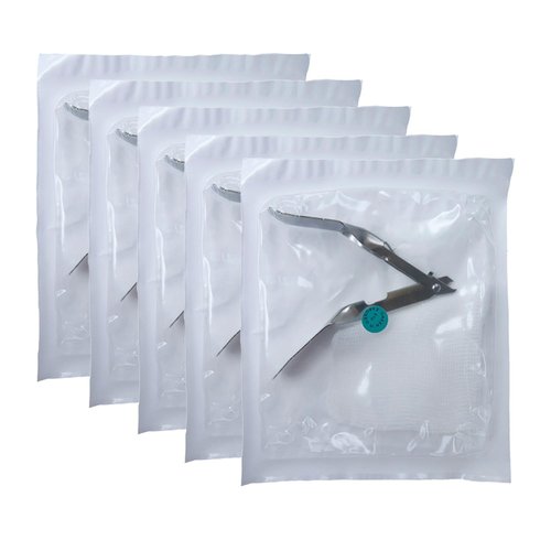 Skin Staple Removal Kit, Includes Staple Remover and Gauze Sponge, Steriled, Ideal for Hospitals and Clinics (5)