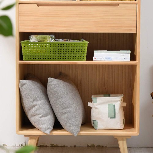 EudokkyNA Plastic Shallow Storage Basket Trays, Office Paper Trays Set of 3