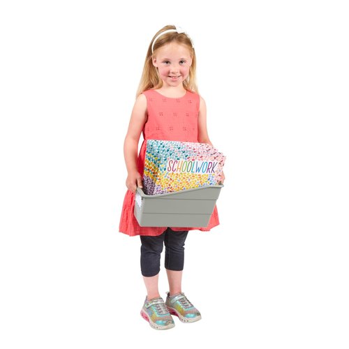 Really Good Stuff Durable Book and Binder Holder - 6pack, Pebble Color, 5 ½” x 12 ½” x 7 ½”, Classroom Organization, Storage Solution, Sturdy and Versatile