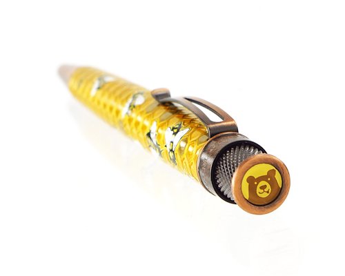 Retro 1951 Tornado™ Rescue - "Buzz" Honeybee Ballpoint Pen - Acid-etched Honeycomb Design Bee Pen - Proceeds Benefit NW Honey Bee Habitat Restoration