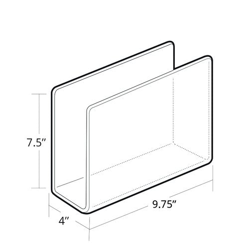 Azar Displays 255084 Large Standing File Holder/Sorter Desk Organizer, 4-Pack, Clear