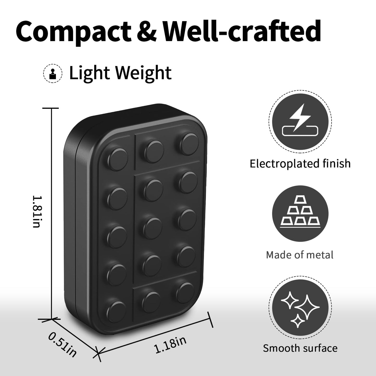 Fidget Toys Adults Magnetic Desk Toy Metal Fidgets Slider, Stress Relief Sensory Toys for Autism ADHD Anxiety, Stocking Stuffers Gifts for Men Women