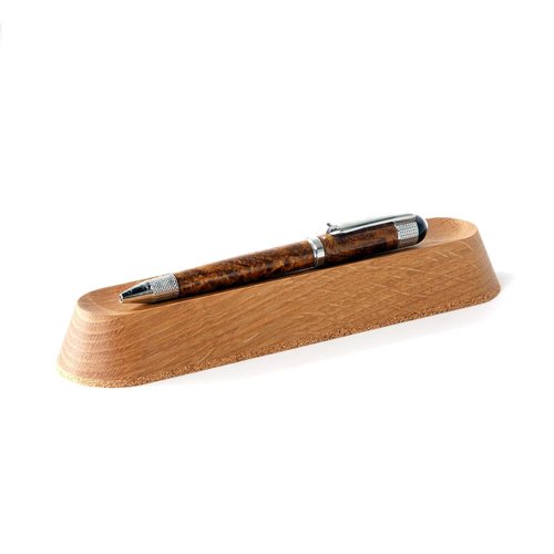 Wood Pen Tray – Handmade Walnut Desk Organizer, Minimalist Pen Holder for Office, Home, Gift(MODEL-2-OAK)