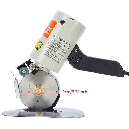 Electric Cloth Cutter, Handheld Fabric Slitting Machine with 3.54-inch for Clothing, Leather Goods, Textiles, Rubber Products, Paper Industry