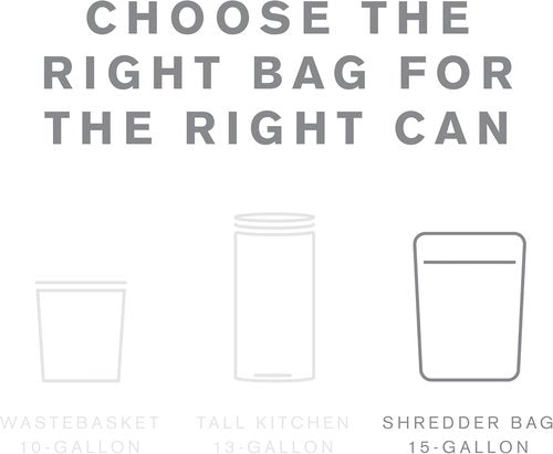 Highmark Shredder Bags - 1 Mil Thickness, 15 Gallon Capacity, Clear | Box of 25