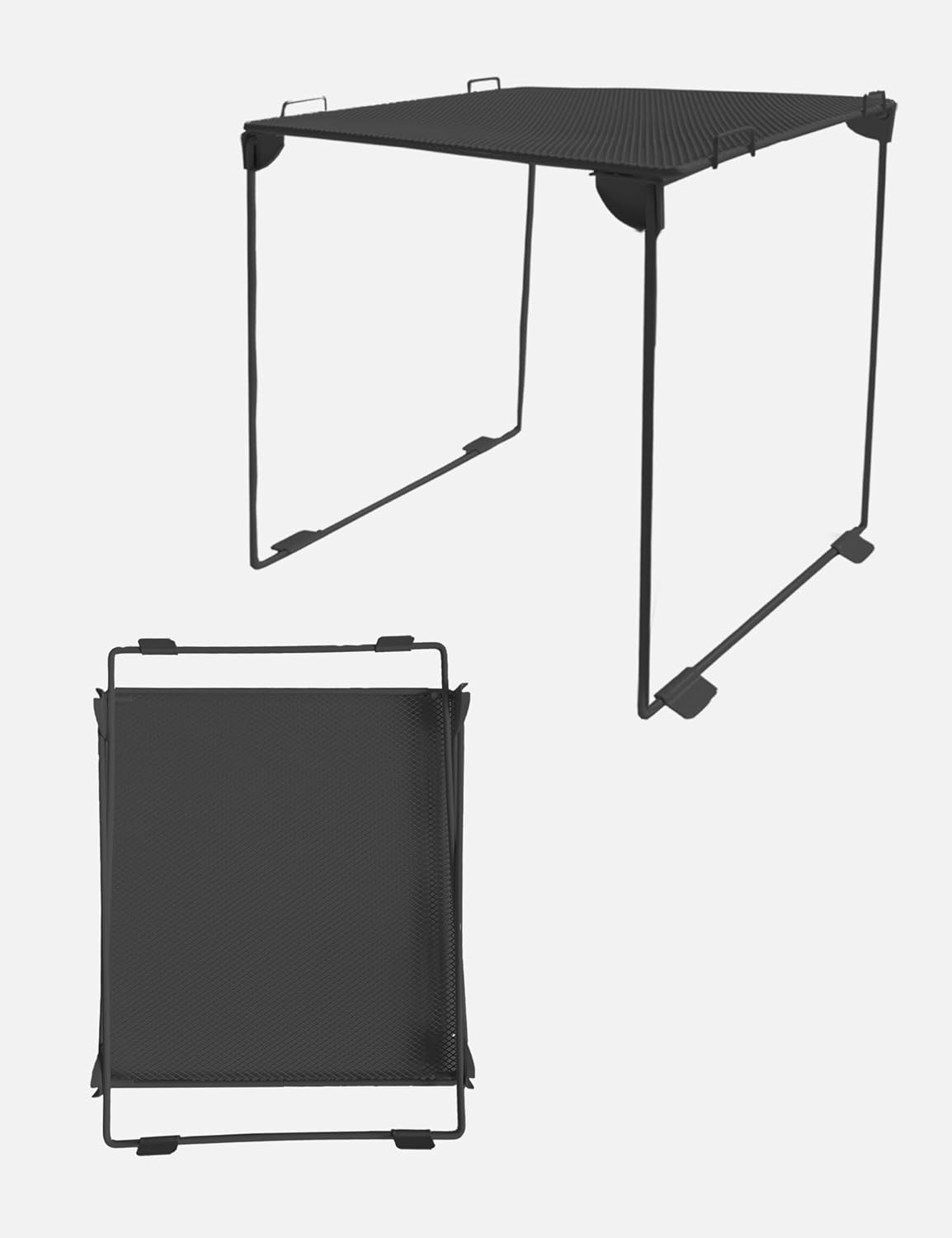 Skiennix Locker Organizer Shelf - Mesh Storage Basket for School, Gym & Home | Black