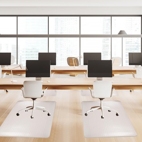 Large Chair Mat for Carpets Heavy-Duty Desk Chair Mat for Office, Studio & Pet Areas | Non-Slip Floor Mat with Grip Spikes, Smooth Glide Surface, Easy Clean & Extra Thick Carpet Protector (36" x 48")