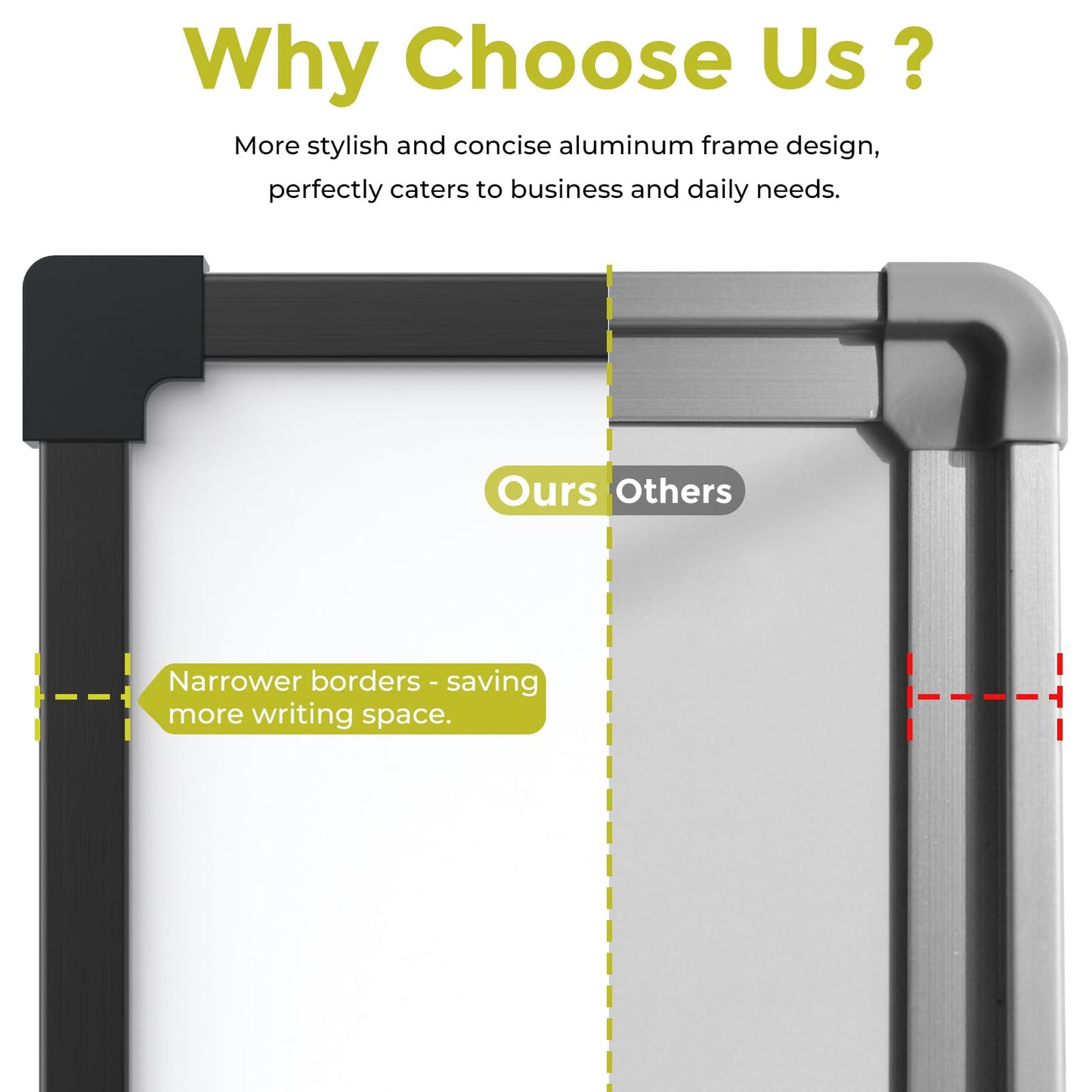 MaxGear 36" x 24" Magnetic Double-Sided Dry Erase Board, Aluminum Frame