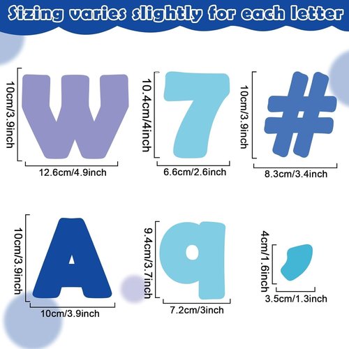 Skiennix 260 PCS Bulletin Board Letters - Blue Ocean Under The Sea Classroom Decor Set