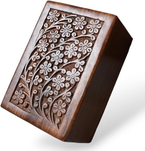 Handcrafted Rosewood Cremation Urn - Elegant Wooden Urn for Adult Ashes | XX-Large Size