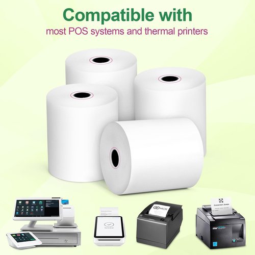 Thermal Paper Receipt Rolls - Compatible with All POS Systems, Cash Registers - BPA Free, Premium Quality Receipt Paper Rolls