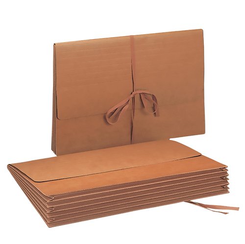 Smead Redrope Expanding File Wallet, Flap and Cloth Tie Closure, 5-1/4" Expansion, Legal Size, 10 per Box (71075)