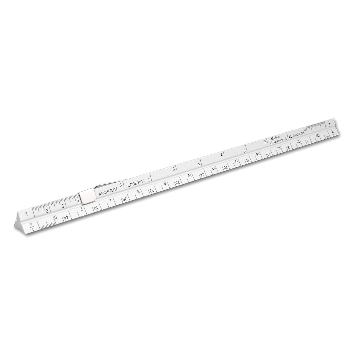 Alumicolor Aluminum Architect Pocket Scale With Clip, 6IN, Silver