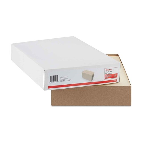 Staples File Folders, Straight-Cut, Legal Size, Perfect for Home, Office, Classroom, 100-Pack, Manila