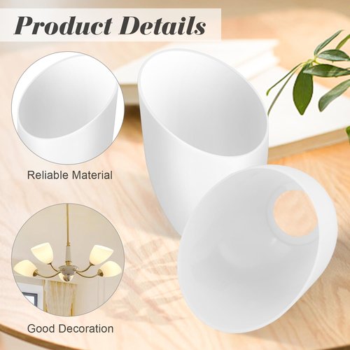 5 Pieces Plastic Lamp Shade Replacement Horseshoe Lampshade Cover White Floor Lamp Light Covers for Multi-Head Stand Up Lamp Pendant Light Bedroom - 1.4inch/35mm