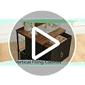 HOOBRO 2-Drawer Mobile File Cabinet Black & Rustic Brown BFK20WJ01 – Rolling Printer Stand