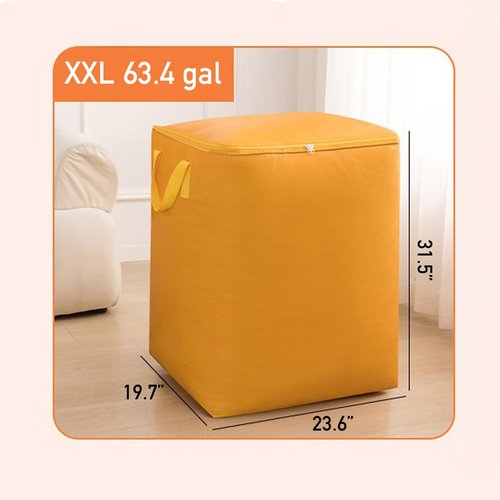 eie. 64gal Extra Large Heavy Duty Large Durable Heavy-Duty Sturdy Strong Clothes Blacket Moving Bag Tote Boxes (Pack of 2), 64gal, Orange
