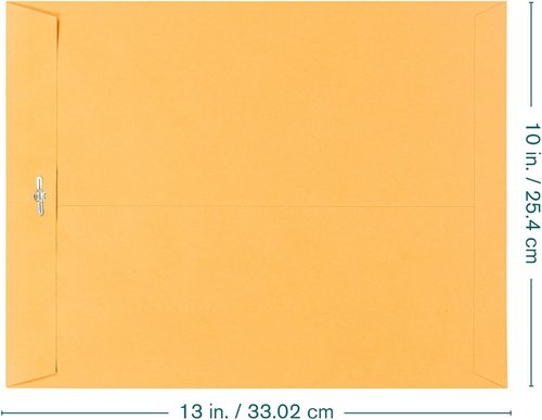 EnDoc Clasp Envelopes | 10x13 Inch Brown Kraft - 30 Pack Heavyweight with Clasp Closure & Gummed Seal