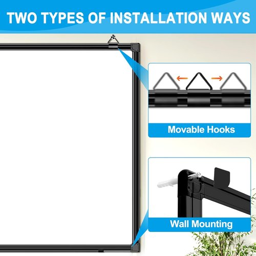 H-Qprobd Magnetic Dry Erase Board - 72"x48" Large Whiteboard with Black Aluminum Frame for Home, Office & Classroom