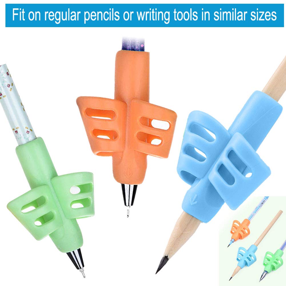 JuneLsy Pencils Grips Pencils Grips for Kids Handwriting Posture Correction Training Writing AIDS for Kids toddler Preschoolers Students Children Special Needs (6PCS)