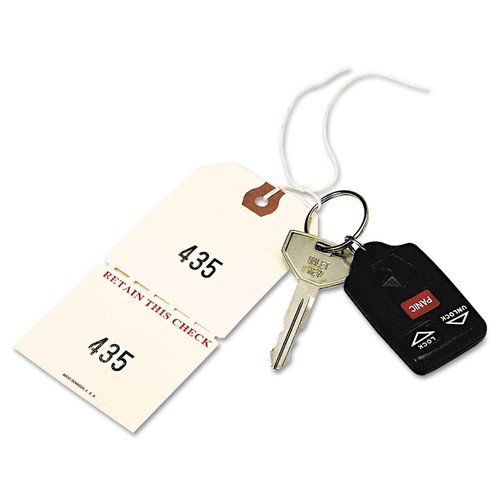 Avery 18670 Duplicate Auto Park Tags, 1-500, 4 3/4 x 2 3/8, Manila (Box of 500)