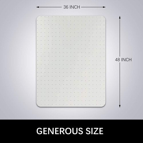 Azadx Clear Office Chair Mat for Low, Standard and No Pile Carpeted Floors, Plastic Computer Desk Chair Mat on Carpet for Easy Rolling, Durable Carpet Protector Mat (36 x 48'' Rectangle)