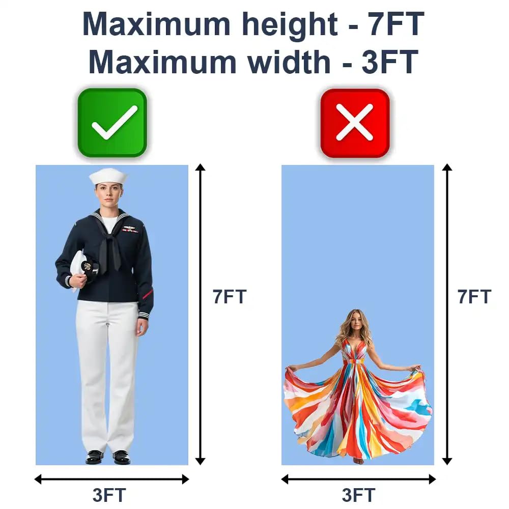 Vispronet Custom Cardboard Cutout – Choose from 1.5ft to 6ft Tall Standees, High Resolution Lifesize Cutouts for Parties, Offices, Weddings, & Events, Upload Your Photo, Corrugated Plastic Material