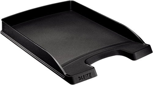 Leitz A4 Letter Tray - Slim Design for Organized Workspace | Black Color, Plus Range 52370095